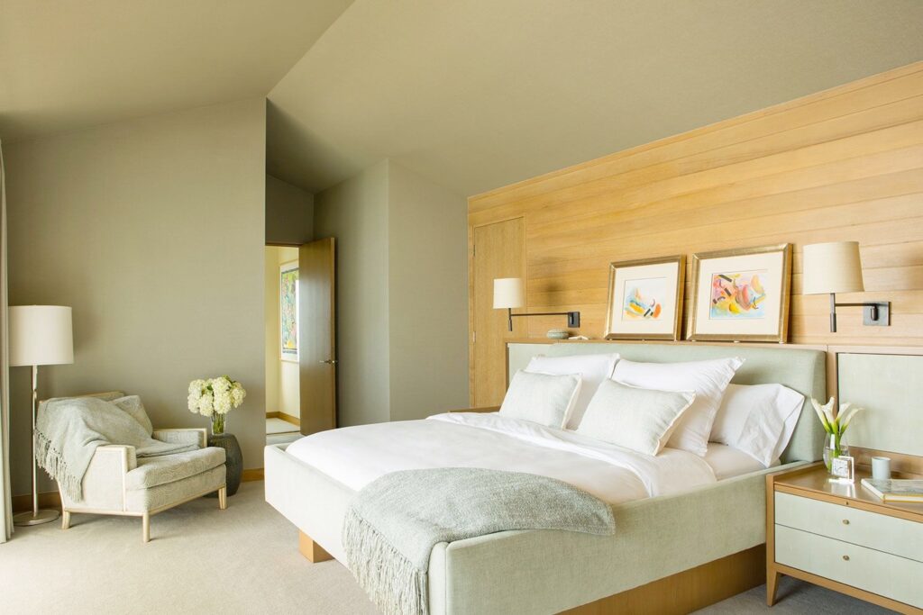 lichtgroene slaapkamer