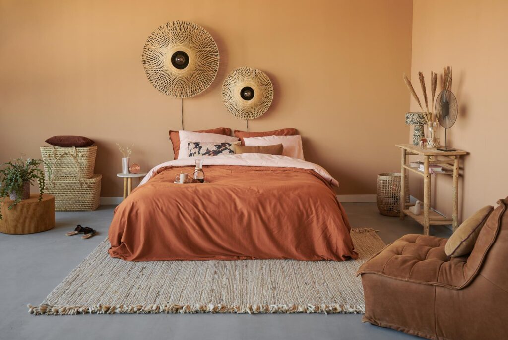 aardetinten in de slaapkamer